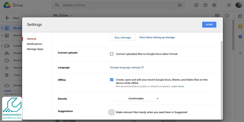 دسترسی آفلاین به فایل‌های آپلود شده در Google Drive